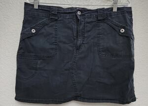 Gloria Vanderbilt Black Flat Front Slashed Pockets Skorts 14 Lightweight Soft